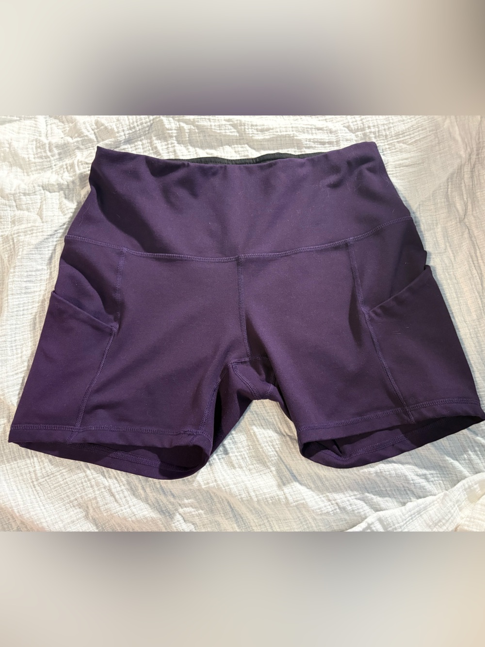 Women's Deep Purple High-Waist Athletic Shorts